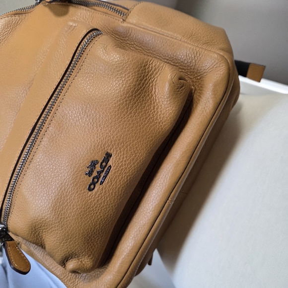 Coach Tan Leather Backpack - Picture 8 of 13